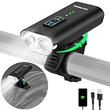 VICTGOAL Fahrradhelm Licht 1500 Lumen Wiederaufladbare Helmleuchte Scheinwerfer 13 Modi Super Helle...
