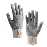 Homealexa Winterhandschuhe Touchscreen Handschuhe Strick Fingerhandschuhe Sport Warm und Winddicht...