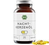 Nachtkerzenöl Kapseln BIO 180 Stück vegane Kapseln mit 500 mg kaltgepresstem Nachtkerzenöl von...