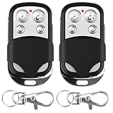 2 Stück Garagentoröffner Fernbedienung 433MHz, Universal Handsender Garagentor 4 Tasten mit...
