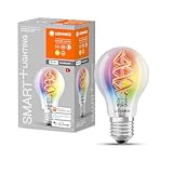 LEDVANCE Smarte LED-Lampe mit Wifi Technologie, Sockel E27, Dimmbar, RGB-Farben & Lichtfarbe...