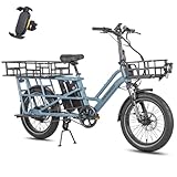 Fafrees FF20 CUV Elektro Cargo E Bike 20 Zoll 200kg Zuladung [ Offiziell ] 2X 12Ah Akku 576Wh,...