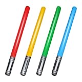OUDQFCJ 4er Set Aufblasbare Lichtschwerter - Laserschwert Accessoire für Kostüme, Themen-Party und...