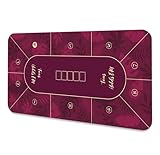 LaiEr Poker Matte Große Größe Tabelle Matte Texas Hold'em Poker Gummimatte Poker Topper für...