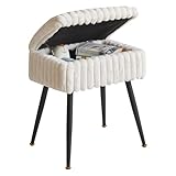 Aibiju Hocker, Stuhl für Schminktisch, Samt, rechteckiger Fußstützenhocker, Ottomane,...