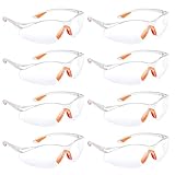 sylbx 8 Stück Pack Schutzbrillen Transparent,Schutzbrille,Schutzbrille Light,Arbeitsbrille mit...
