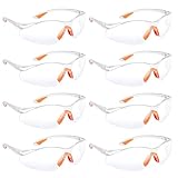 sylbx 8 Stück Pack Schutzbrillen Transparent,Schutzbrille,Schutzbrille Light,Arbeitsbrille mit...