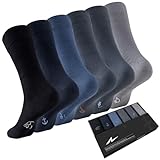 Niorasen Bambus Socken Herren,6 Paar Business Socken mit Geschenkbox, Atmungsaktive Männer socken,...