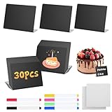 30 Stück Kreidetafel Klein, L-Form Preisschilder Aufsteller, 100x75mm Kleine Tafeln zum Beschriften...