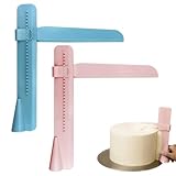 YWKJDDM Tortenspachtel, 2 Stück Tortenschaber, Cake Scraper Set, Glätter Fondant Tortenglätter...