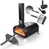 Karienvir Outdoor Pizzaofen, Holzpellet-pizzarette, 30,5 cm, mit Pizzaschieber und Pizzaschneider...