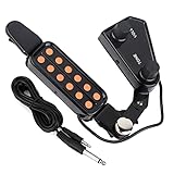 12 Loch Akustische Gitarren Tonabnehmer, Magnetic Pickup Transducer mit Volume Tone Tuner Kit für...