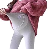 MZRAN Weiche Schwangerschaftshose, Thermo-Überbauchhose, dehnbares Fleecefutter für kaltes Wetter,...