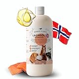 Omega 3 Lachsöl Hunde 1 Liter - Fischöl Hund hochdosiert - Lachs-Öl aus Atlantik-Meer-Lachs für...