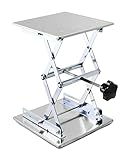 QWORK Labor Hebebühne, 200x200mm Edelstahl Labor Scherenheber für Experimente Maximale Belastung...