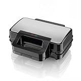 Arendo - Sandwichmaker 3 in 1 - mit Wechselplatten - Kontaktgrill – Waffeleisen – Sandwichmakler...