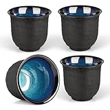 Japanische Teetasse Keramik, 4er Set Tee Tassen, Chinesische Teetassen, Asiatische Teetassen,...