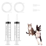 60ml Spritze Plastik mit 130cm Schlauch aus PVC, Dosierspritze, Futterspritze, Saugspritze für...