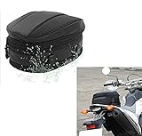 Motorrad Rücksitz Tail Pack Tasche Wasserdicht Leder Erweiterbar Gepäcktasche PU 7.5-10L...