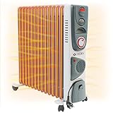 Ölradiator 2900W Elektro Heizkörper Öl Radiator Mobile Elektroheizung mit 24h Timer, Heizlüfter,...
