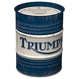 Nostalgic-Art Retro Spardose, 600 ml, Triumph – Oil Barrel – Geschenk-Idee für Biker,...