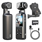 IXROAD 4K Bodycam Körperkamera, POV/Vlog/Pocket Kamera mit 270° Drehbares Objektiv, Sports Action...