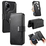 Schutzhülle Kompatibel mit Huawei P70 Ultra Hülle, abnehmbare Brieftaschen-Hülle mit...