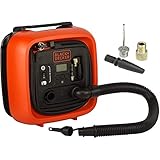 Black+Decker 11.0 Bar/12V-Kompressor/ Luftpumpe, 160PSI, für Reifen, Bälle, Rollstühle, Etc., mit...