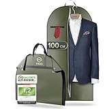 FiRiO® 1 x Premium Kleidersack kurz - BIS 50% DICKERES MATERIAL - Suit Bag, Garment Bag für Anzug,...