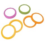 UPALDHOU Obst-Aufbewahrungsbox, 4PCs Wiederverwendbare Silikonluftdichtbehälter mit Stretchdeckel...