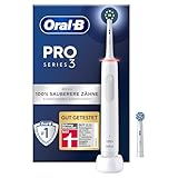 Oral-B PRO 3 3000 Elektrische Zahnbürste/Electric Toothbrush, 2 CrossAction Aufsteckbürsten, mit 3...