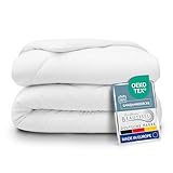 Beautissu Allergiker Bettdecke 155x220 cm Ganzjahresdecke Übergangsdecke Steppdecke 155x220 Warm...