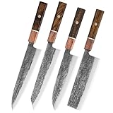 Küchenmesser Japanische Santokumesser Geschmiedetes Kochmesser Lachs Sushi Schälmesser Hackmesser...