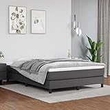 UTSRABFA Futon-Betten Schlafzimmer-Betten Hochbett Bettgestell Boxspringbett mit Matratze Grau...