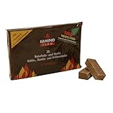 KaminoFlam Naturholz- und Wachs Kohle-, Kamin- Grillanzünder | 10x 28Stk