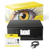 youprint Multifunktionsdrucker Bundle TS8750 (Drucker, Scanner, Kopierer) inklusive 6 kompatiblen...