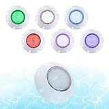 CHIMHOON 36W Schwimmbad Unterwasser Scheinwerfer, LED RGB Einbau Pool Beleuchtung Licht, Poollampe...