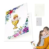 Taufkarten, Taufkarten mit Engel und Blumen, klappbares Geschenk für Paten, Mädchen, Kinder,...