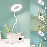 Fivtsme Schreibtischlampe Kinder, Touch Schreibtischleuchte, 3 Modus USB-Anschluss Nachttischlampe,...