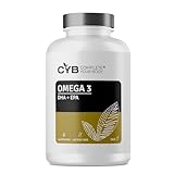 CYB | Omega 3 Kapseln Hochdosiert – 240 Kapseln 4 Monats Vorrat – Omega 3 Fischöl 2000 mg mit...