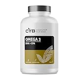 CYB | Omega 3 Kapseln Hochdosiert – 240 Kapseln 4 Monats Vorrat – Omega 3 Fischöl 2000 mg mit...