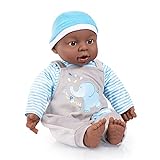 Funktionspuppe, Babypuppe Interactive Boy, Junge, 12 Babylaute, 40cm, dunkelhäutig, mit...