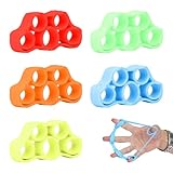 Funalix Fingertrainer,5 Stück Silikon Fingerstärken,Handgriffverstärker,für...