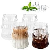 Kleemeiero 4 Stück Cappuccino Gläser Kaffeegläser Kaffeeglas Set 530ml Latte Macchiato Tassen...