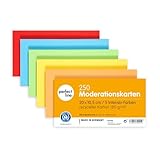perfect line - 250 Moderationskarten, Intensiv-Farben, Recycling-Karton 20 x 10,5 cm, Premium...