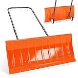 Walensee 76,2 cm Metall Schneeschaufel für Auffahrt mit Rädern, Schneeschieber Großes Blatt für...