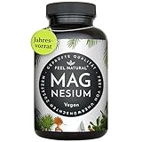 Magnesium Kapseln - 365 Stück (1 Jahr). 664mg je Kapsel, davon 400mg ELEMENTARES (reines) Magnesium...