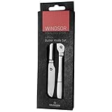 Grunwerg Windsor Carded 6-teiliges Buttermesser-Set, 18/0 Edelstahl, hochglanzpoliert