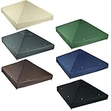 freigarten.de Ersatzdach für Gartenpavillon 3 x 3 m wasserdicht Panama Material Panama Weich-PVC...