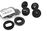 Fußmatten Befestigung Drehknebel Oval Öse Länglich + Halter Clip Automatten 12-teilig Set...